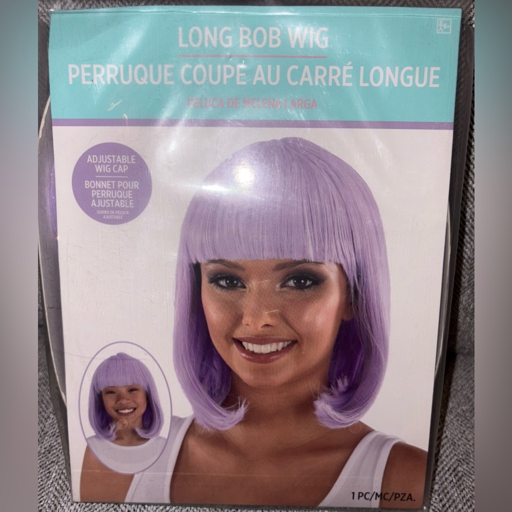 Lavender Long Bob Wig for Halloween costume